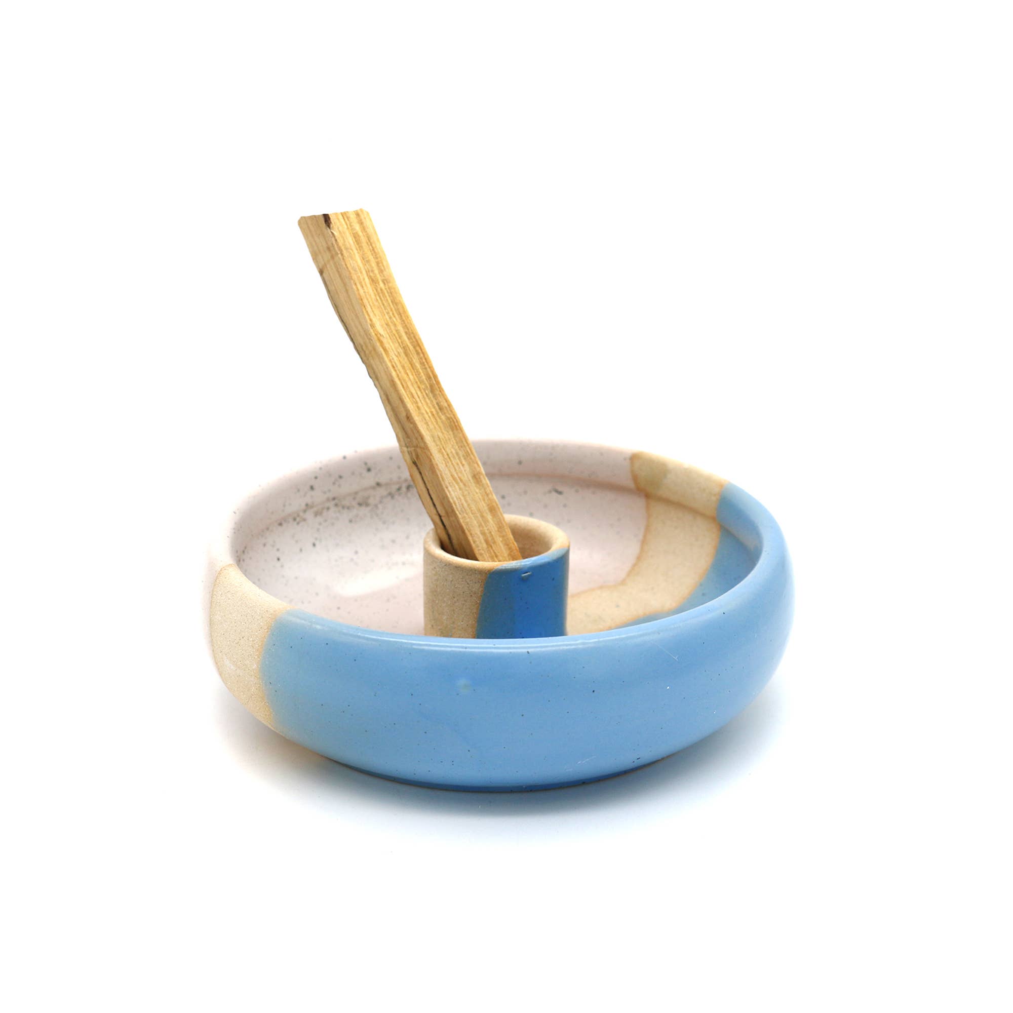 Palo Santo Burner (4 in.) - Light Blue - Spiral Circle