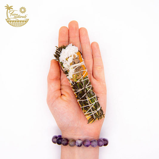 Palo Santo Floral Herb Smudge - Spiral Circle