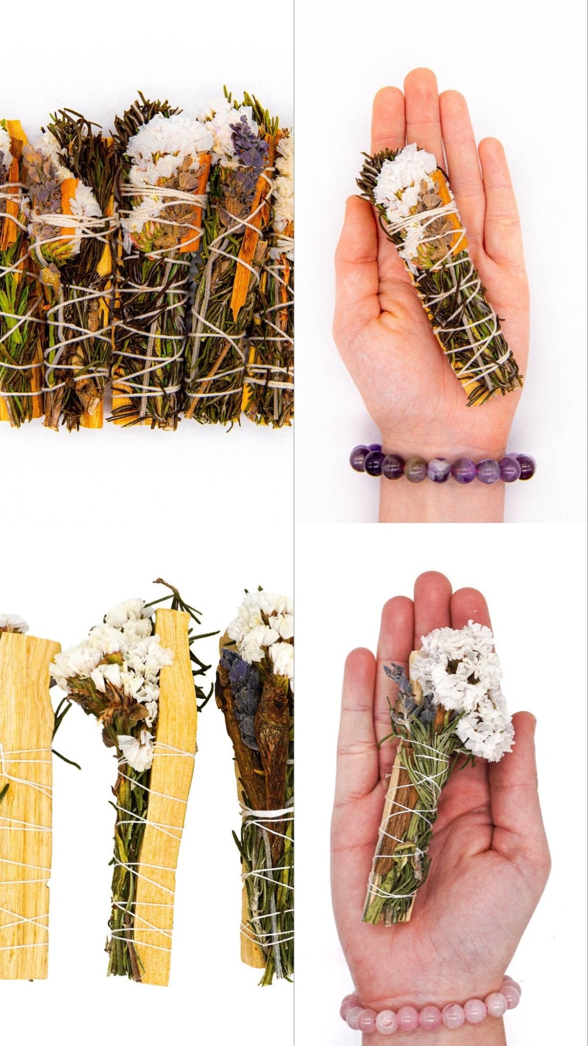 Palo Santo Floral Herb Smudge - Spiral Circle