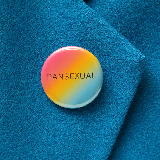 PANSEXUAL LGBTQ+ pinback buttons - Spiral Circle