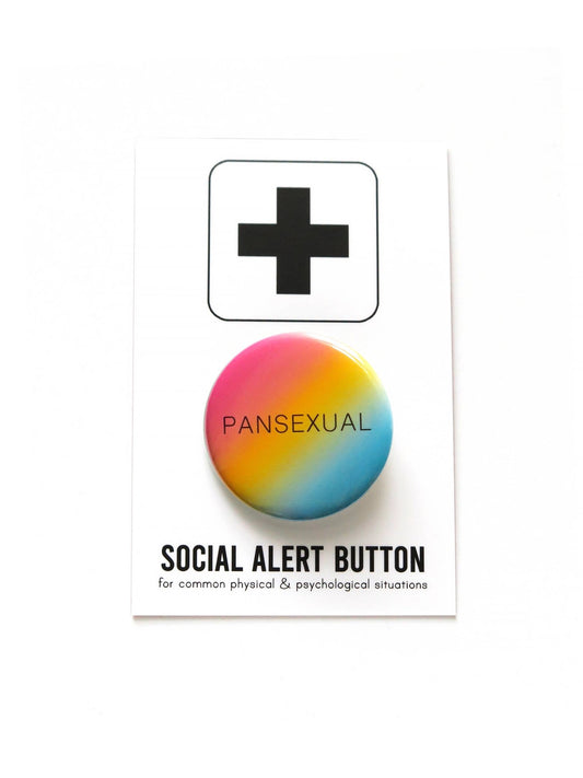 PANSEXUAL LGBTQ+ pinback buttons - Spiral Circle