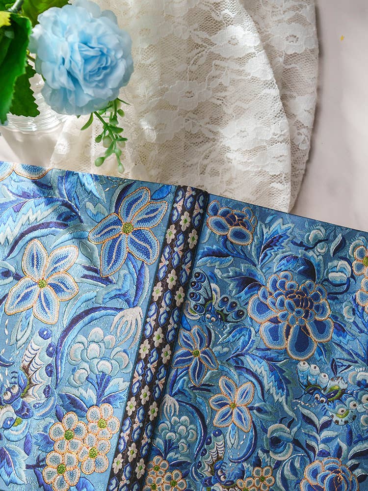 Paperblanks 2026 Blue Willow Midi Vertical Flexi 12M Plnr - Spiral Circle