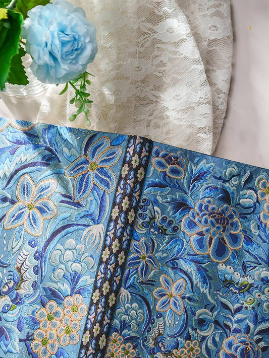 Paperblanks 2026 Blue Willow Midi Vertical Flexi 12M Plnr - Spiral Circle