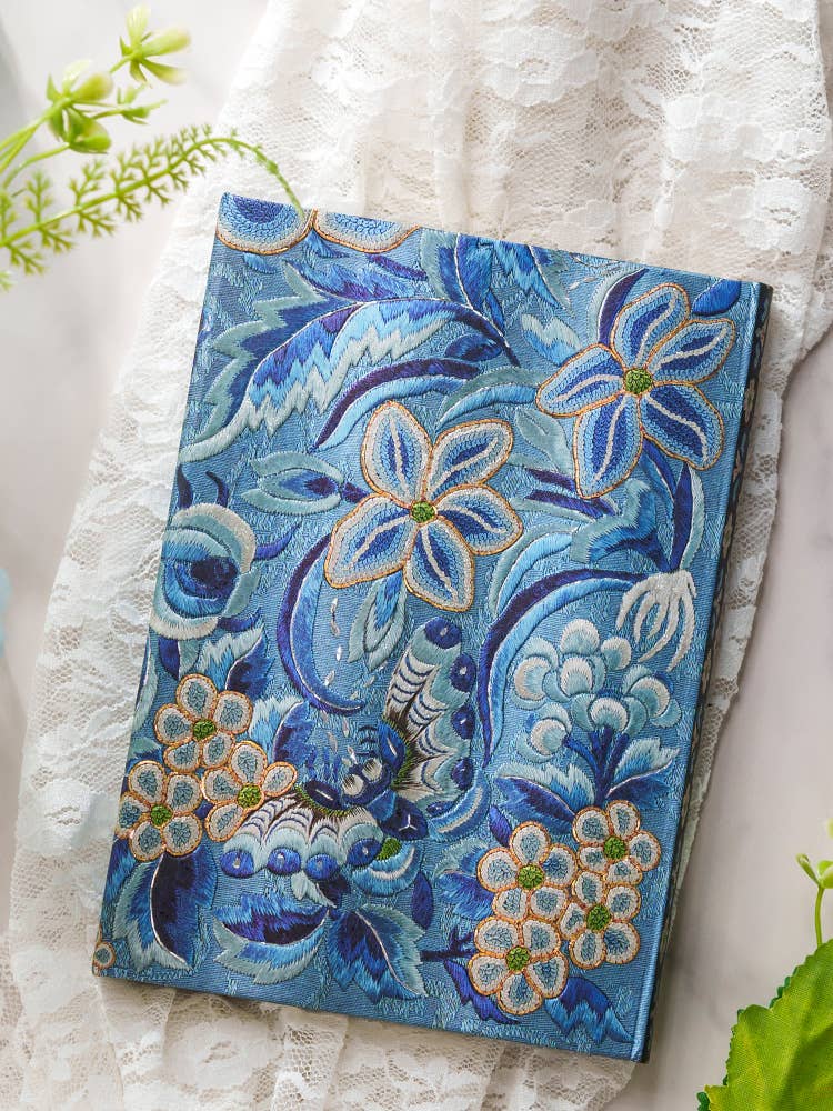 Paperblanks 2026 Blue Willow Midi Vertical Flexi 12M Plnr - Spiral Circle