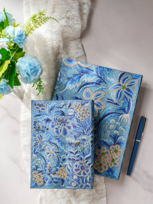 Paperblanks 2026 Blue Willow Midi Vertical Flexi 12M Plnr - Spiral Circle