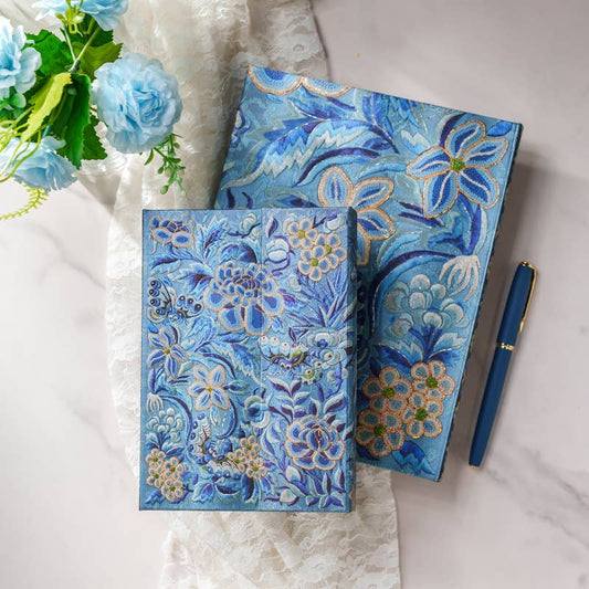 Paperblanks 2026 Blue Willow Midi Vertical Flexi 12M Plnr - Spiral Circle