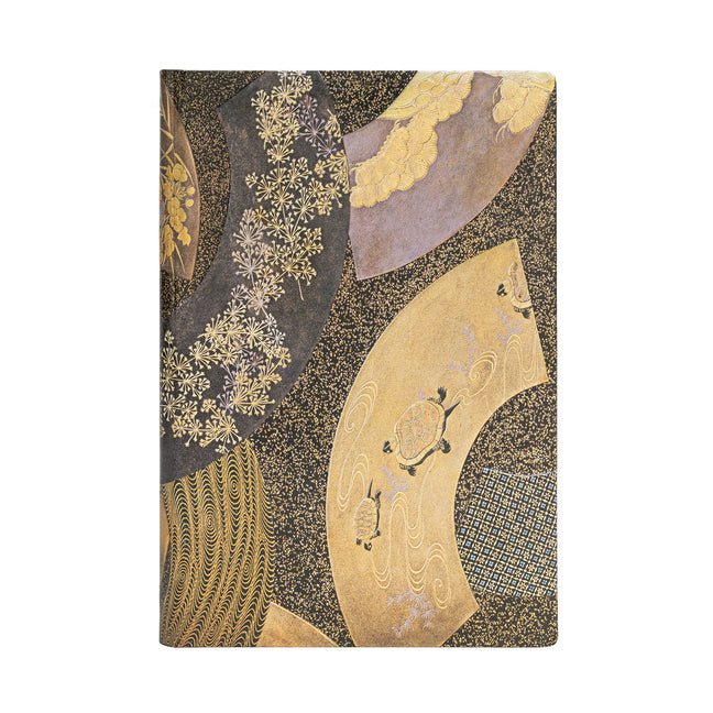 Paperblanks Ougi Japanese Lacquer Boxes Hardcover Mini Unlined Elastic Band Closure 176 Pg 85 GSM - Spiral Circle