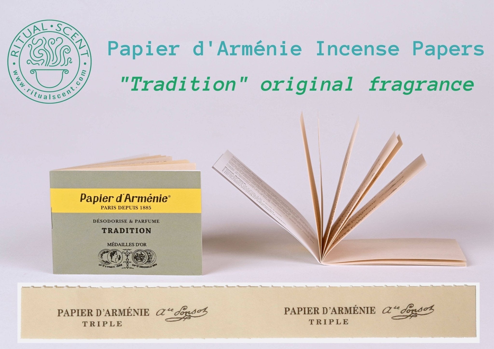 Papier d'Armenie "Tradition" French Incense Paper Booklet - Spiral Circle