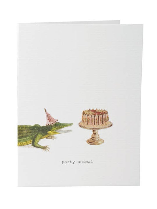 Party Animal Greeting Card - Spiral Circle