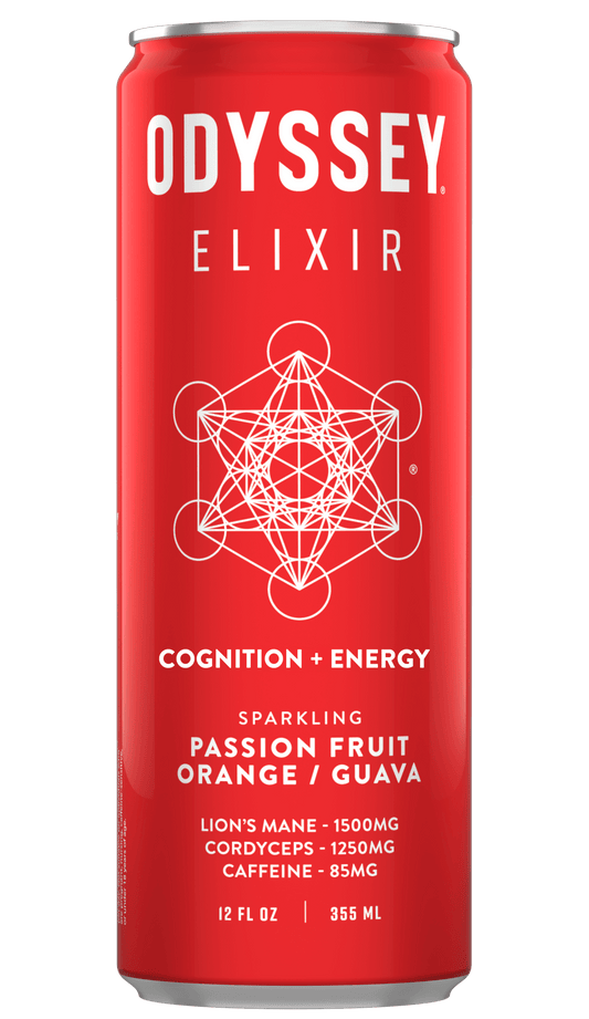 Passion Fruit Orange Guava 85mg Sparkling Mushroom Energy - Spiral Circle