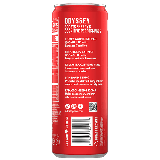 Passion Fruit Orange Guava 85mg Sparkling Mushroom Energy - Spiral Circle