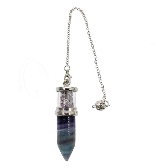 (PC)PENDULUM - DROP FLUORITE WITH CHIPS - Spiral Circle