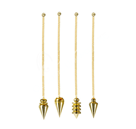 (PC)PENDULUM - METAL GOLD MIXED SHAPES PLAIN CHAIN 9"L - Spiral Circle