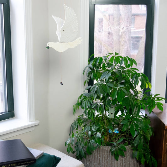 Peace Dove Flying Bird Mobile - Spiral Circle