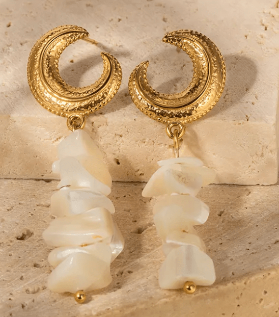  Pearls Earrings, Necklace Bracelet - Genuine Pearl - Spiral Circle