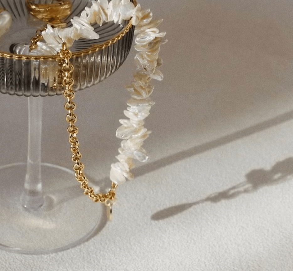  Pearls Earrings, Necklace Bracelet - Genuine Pearl - Spiral Circle