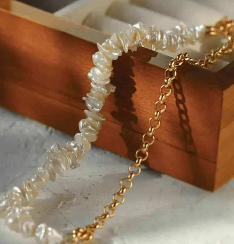  Pearls Earrings, Necklace Bracelet - Genuine Pearl - Spiral Circle