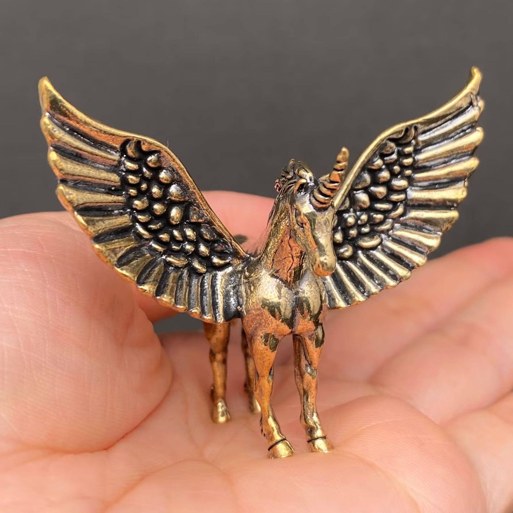 Pegasus | Brass Figurine - Spiral Circle
