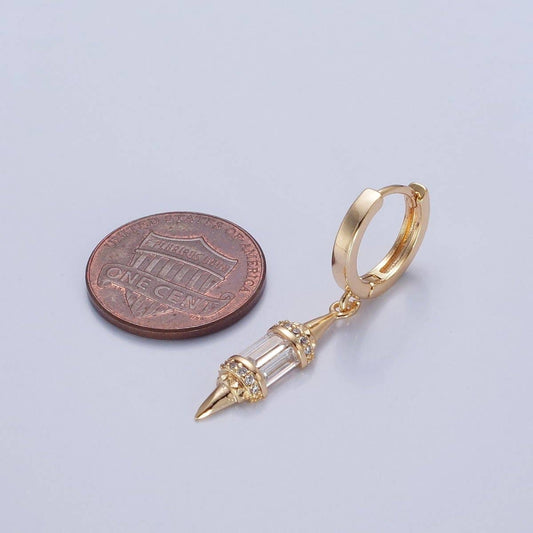 Pendulum Drop Earrings - Spiral Circle