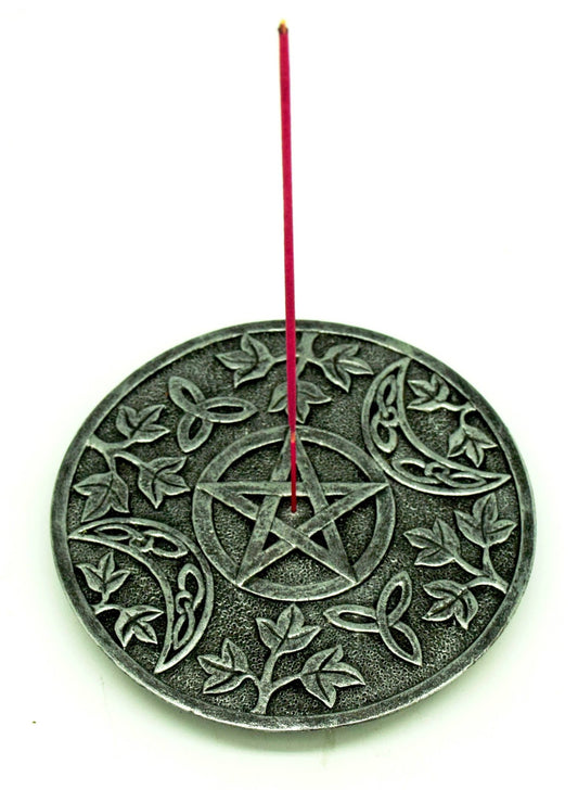 Pentagram Incense Burner - Spiral Circle