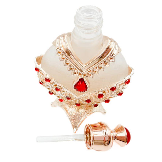 Perfume Bottle - Style 20 Rose Gold/Red - Spiral Circle