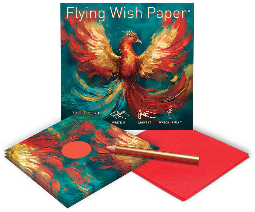 PHOENIX — Flying Wish Paper® Standard Mini WISHING KIT™ - Spiral Circle