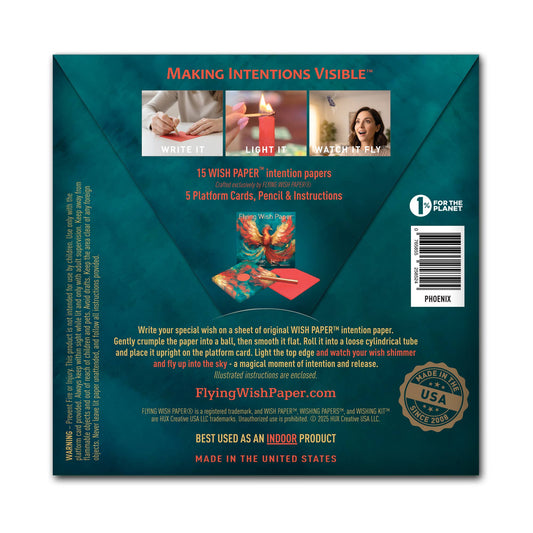 PHOENIX — Flying Wish Paper® Standard Mini WISHING KIT™ - Spiral Circle