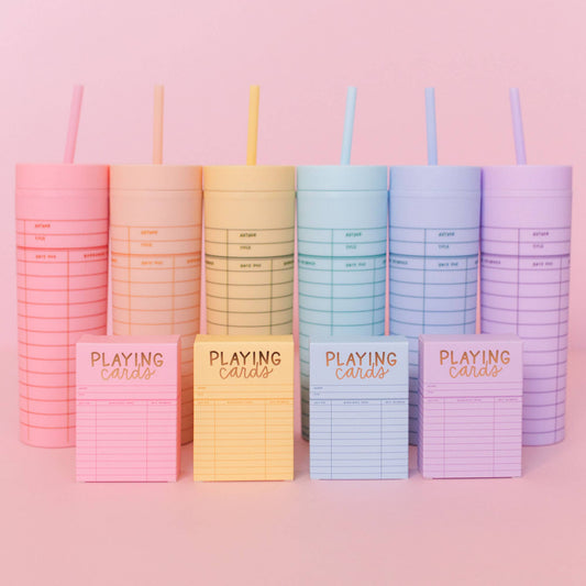 Pink Library Card Deck Of Playing Cards - Spiral Circle