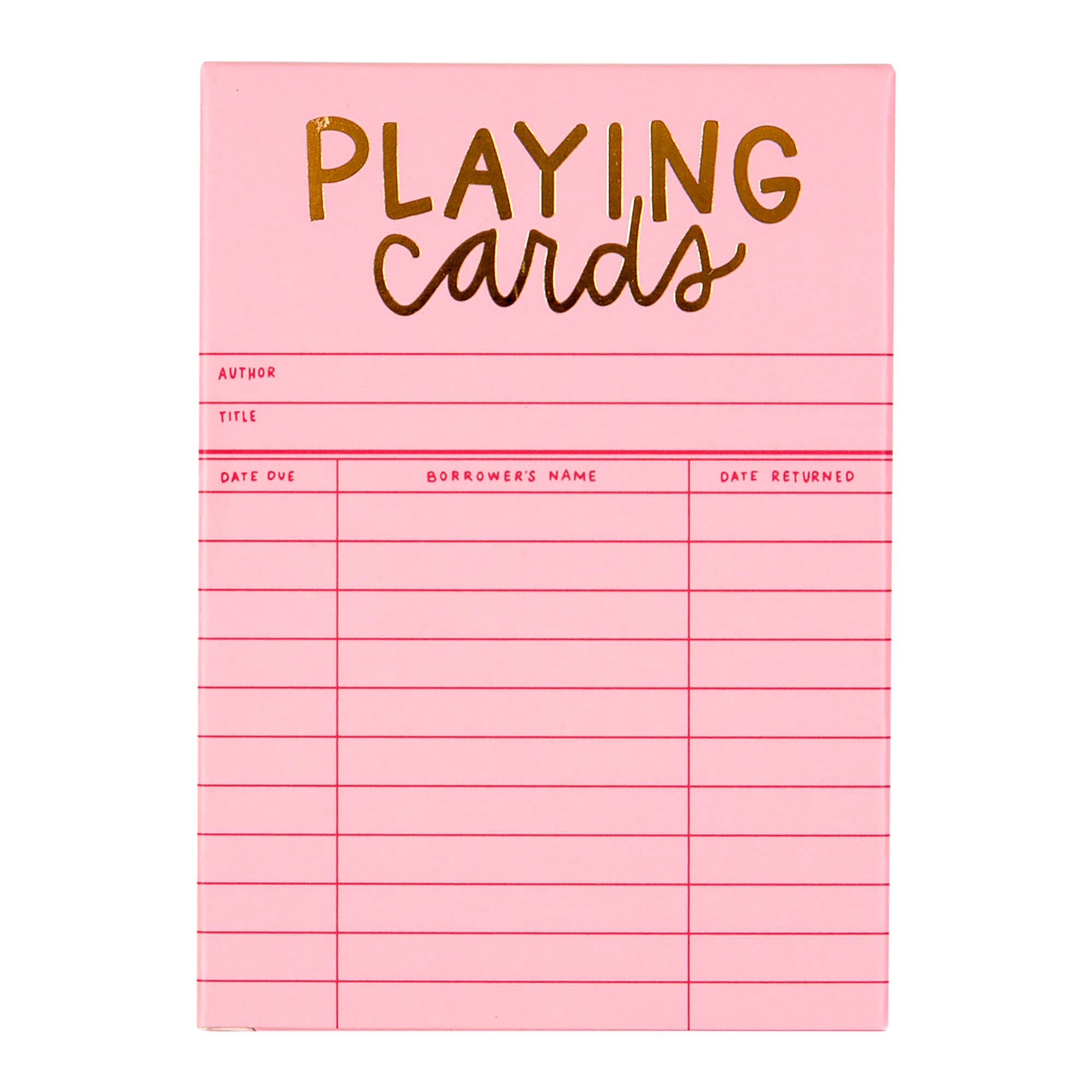 Pink Library Card Deck Of Playing Cards - Spiral Circle