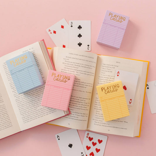 Pink Library Card Deck Of Playing Cards - Spiral Circle