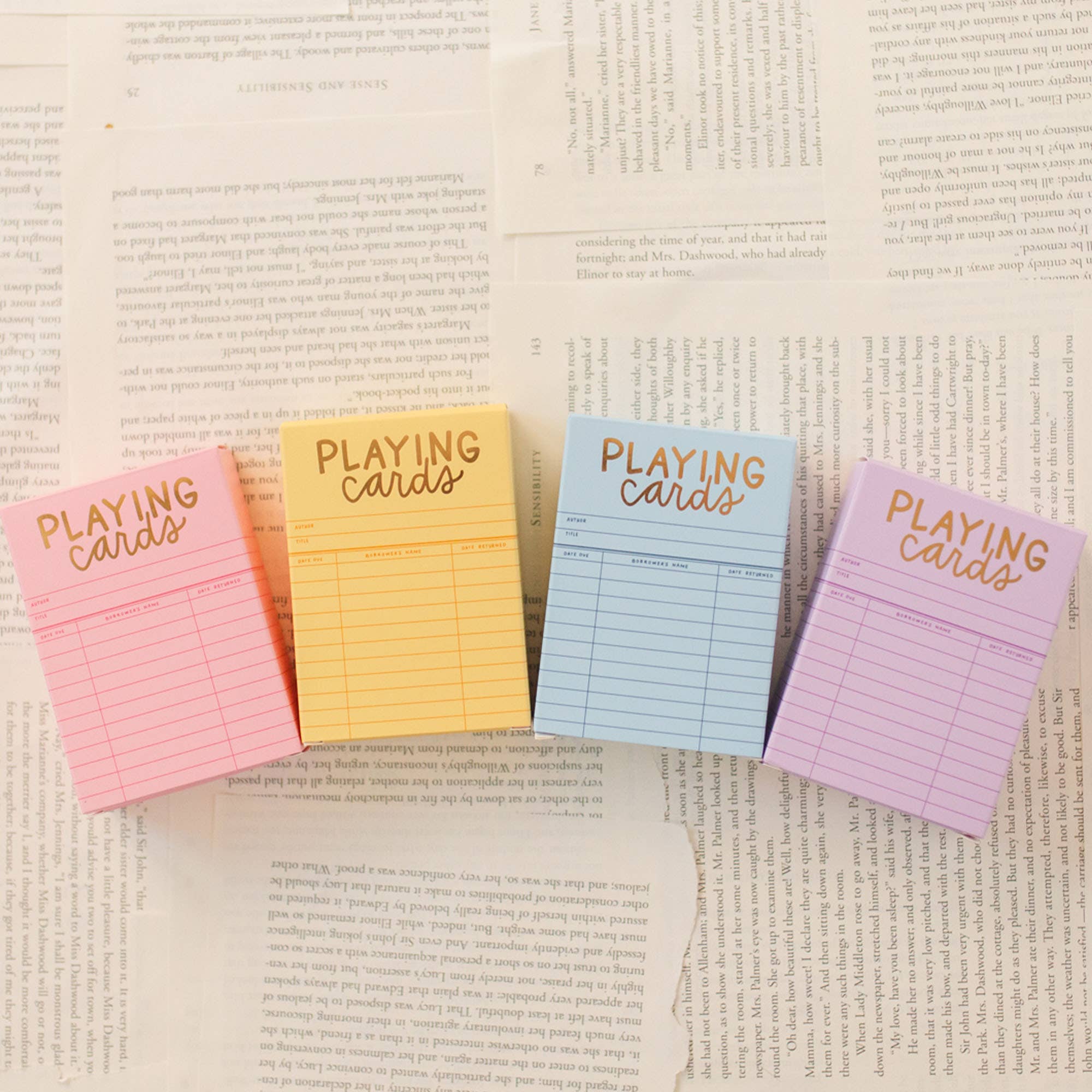 Pink Library Card Deck Of Playing Cards - Spiral Circle