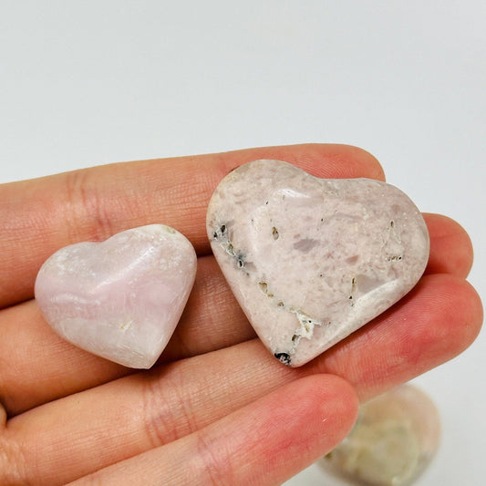 Pink Opal | Crystal Heart - Spiral Circle