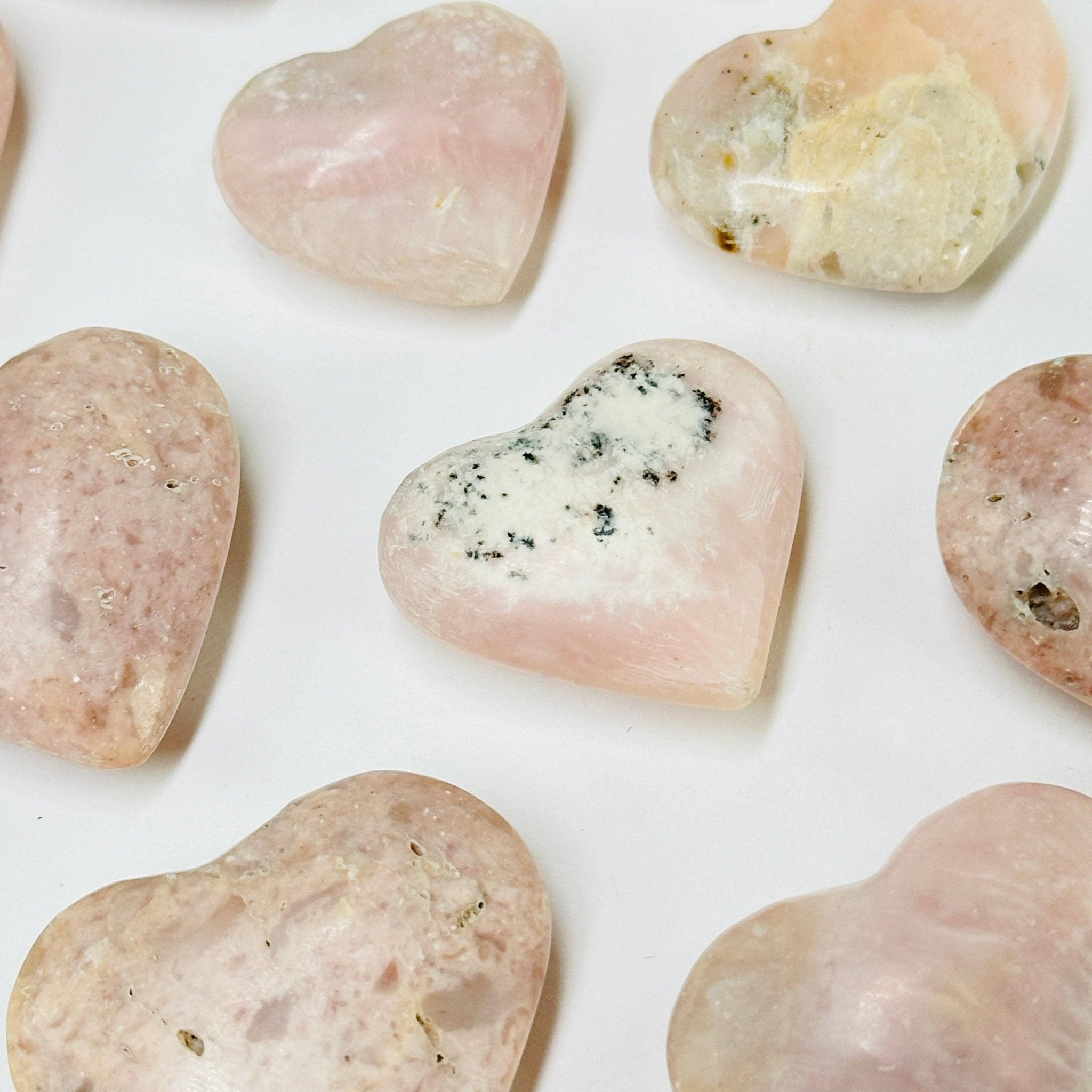 Pink Opal | Crystal Heart - Spiral Circle