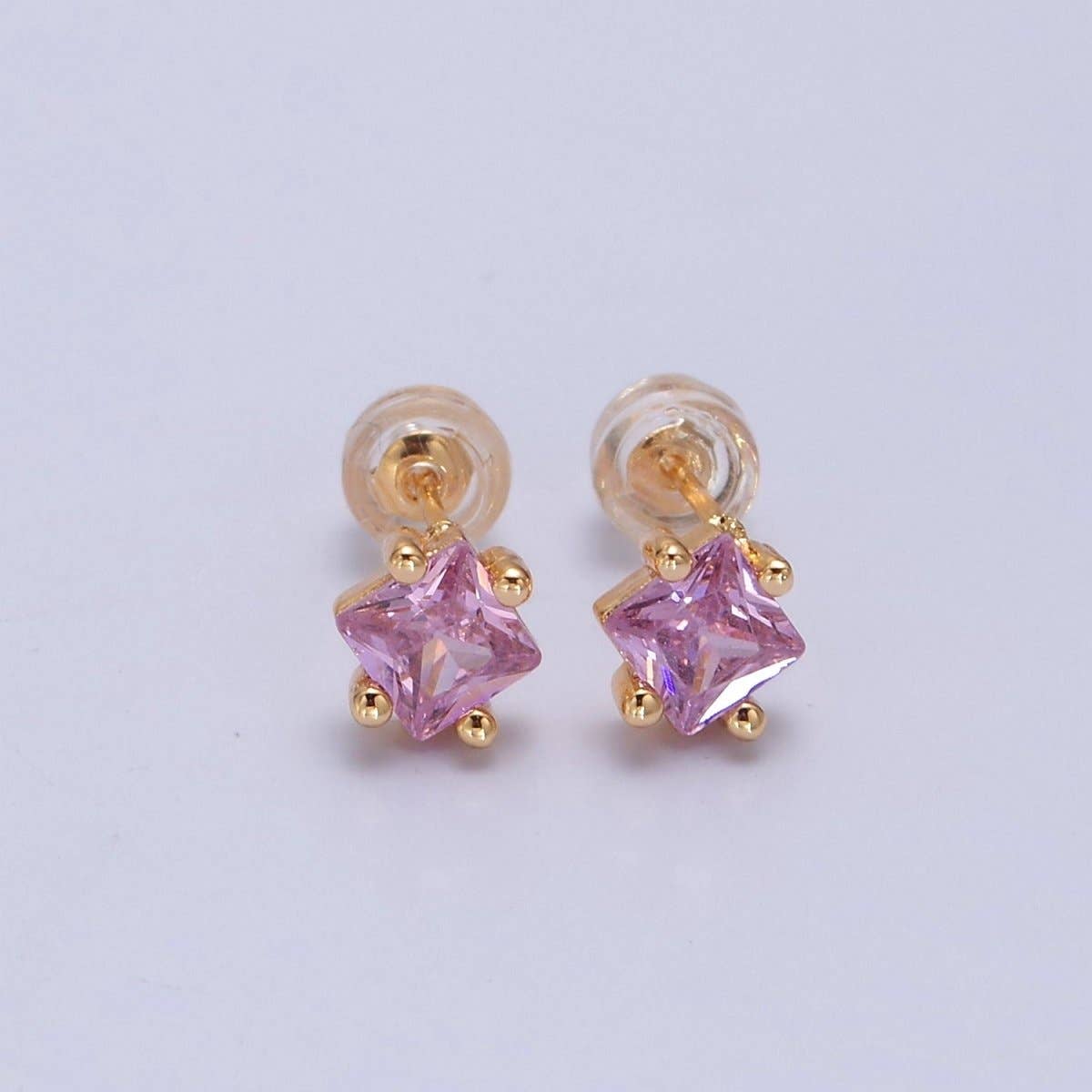 Pink Princess Earrings - Spiral Circle