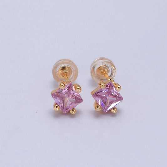 Pink Princess Earrings - Spiral Circle