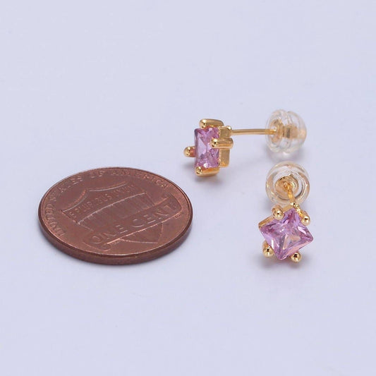 Pink Princess Earrings - Spiral Circle