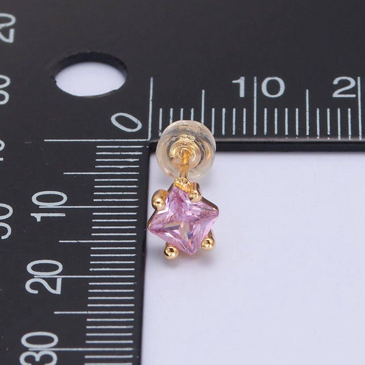 Pink Princess Earrings - Spiral Circle