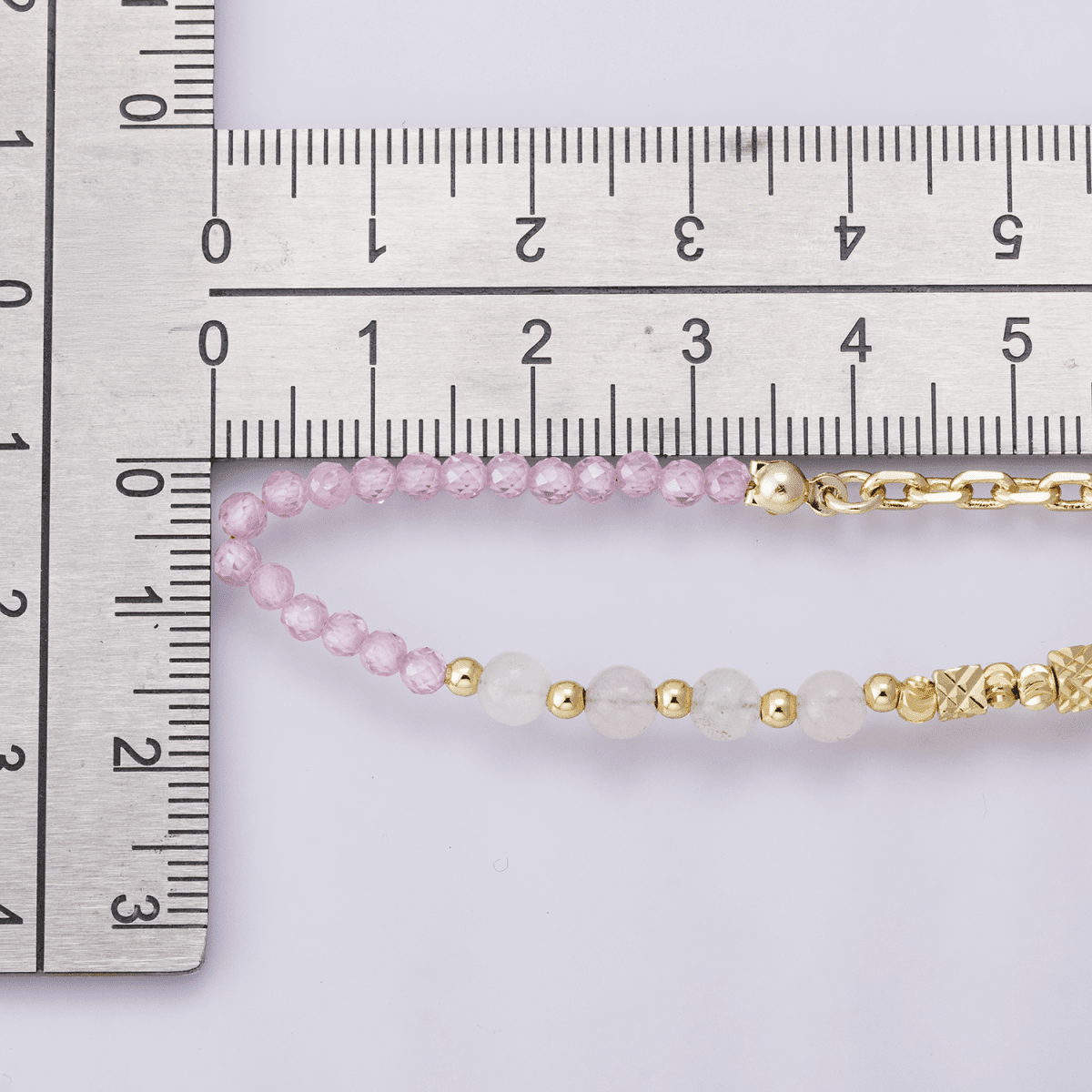 Pink Quartz 16.5 Inch Necklace - Spiral Circle