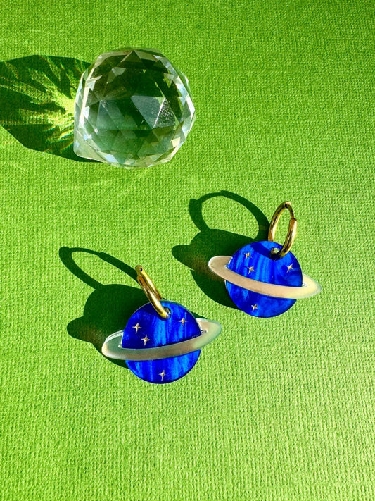 Planet Picasso | Saturn Earrings - Spiral Circle