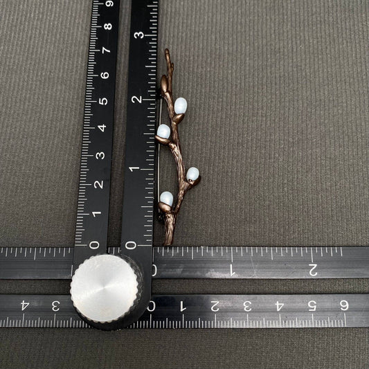 Plum Blossom Branch Brooch - Spiral Circle