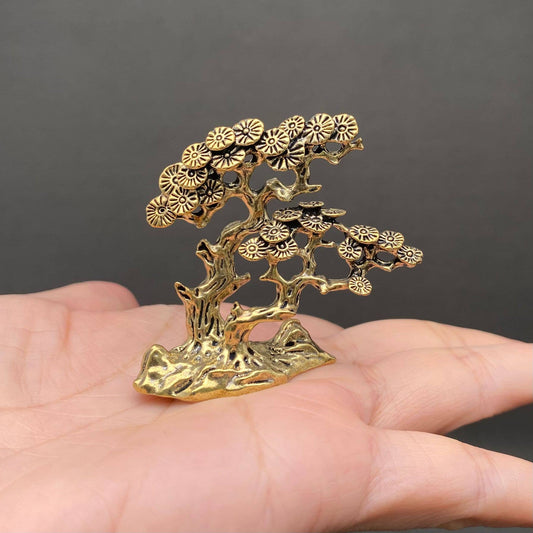 Plum Blossom Tree | Brass Figurine - Spiral Circle