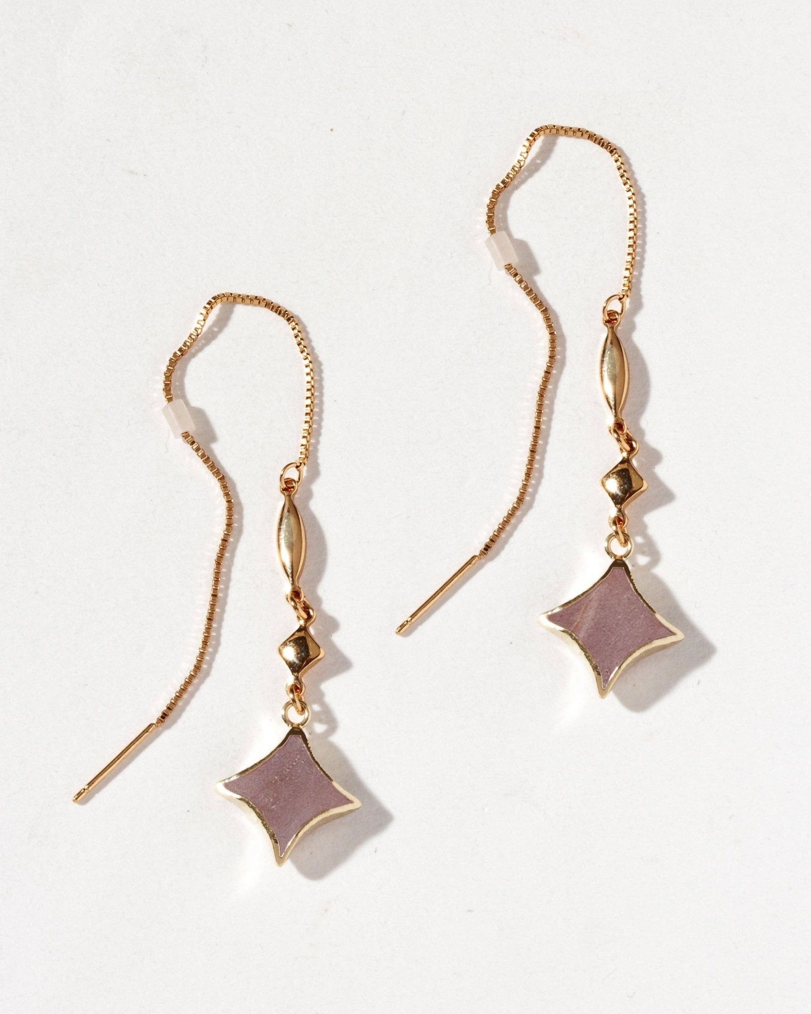 Polaris Glow Threader Earring - Spiral Circle