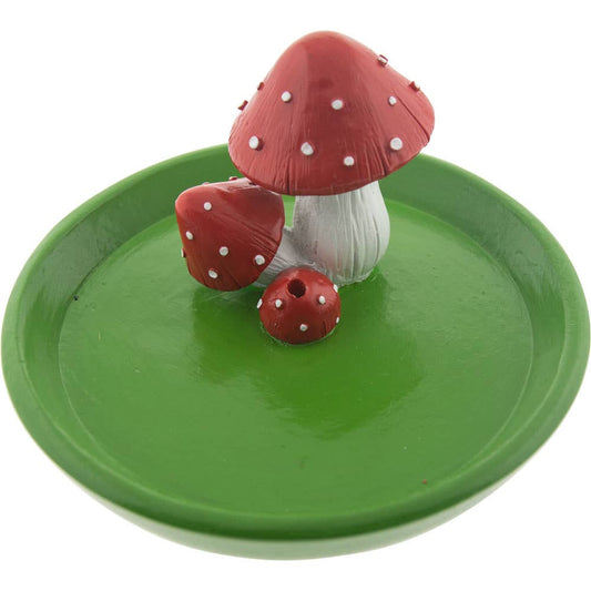 Polyresin Incense Holder - Mushrooms (Each) - Spiral Circle
