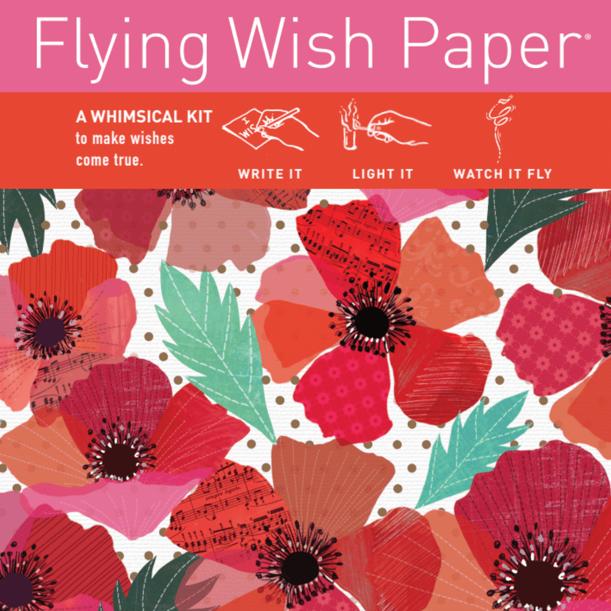 POPPIES / Mini Kit / 15 Wish Papers + All Accessories - Spiral Circle