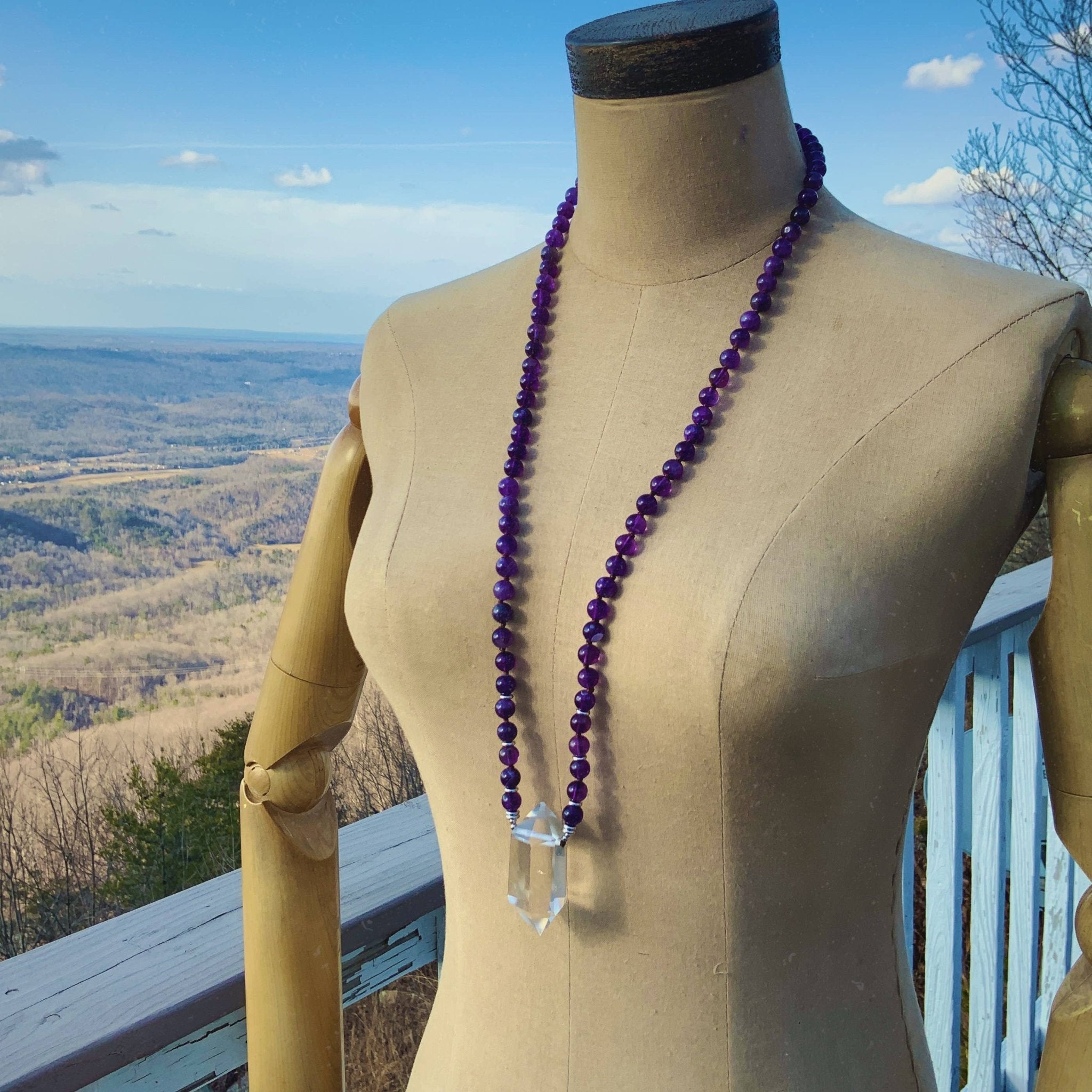 Power Crystal Necklace - Spiral Circle