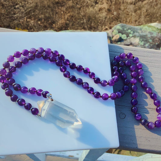 Power Crystal Necklace - Spiral Circle