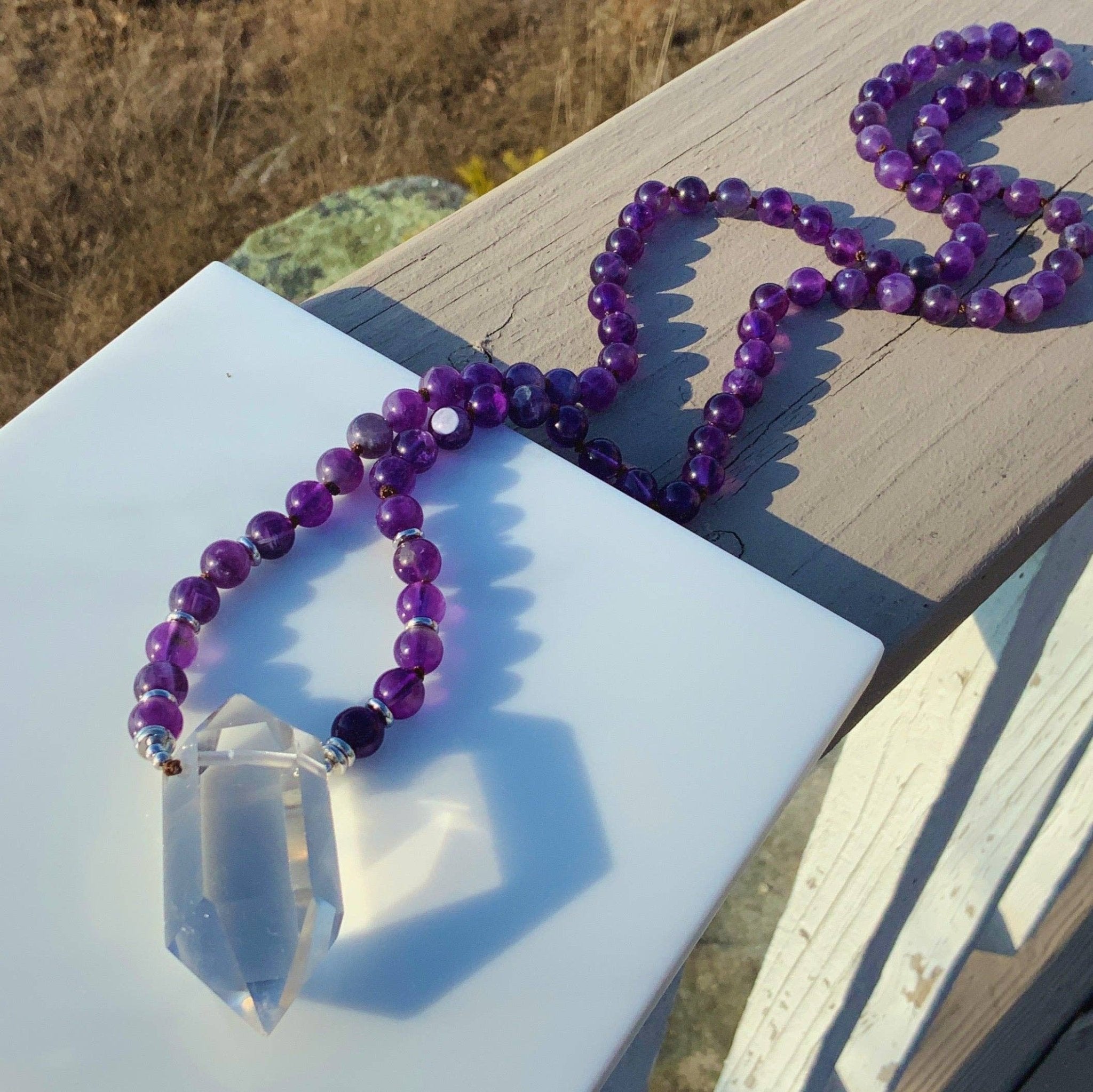 Power Crystal Necklace - Spiral Circle