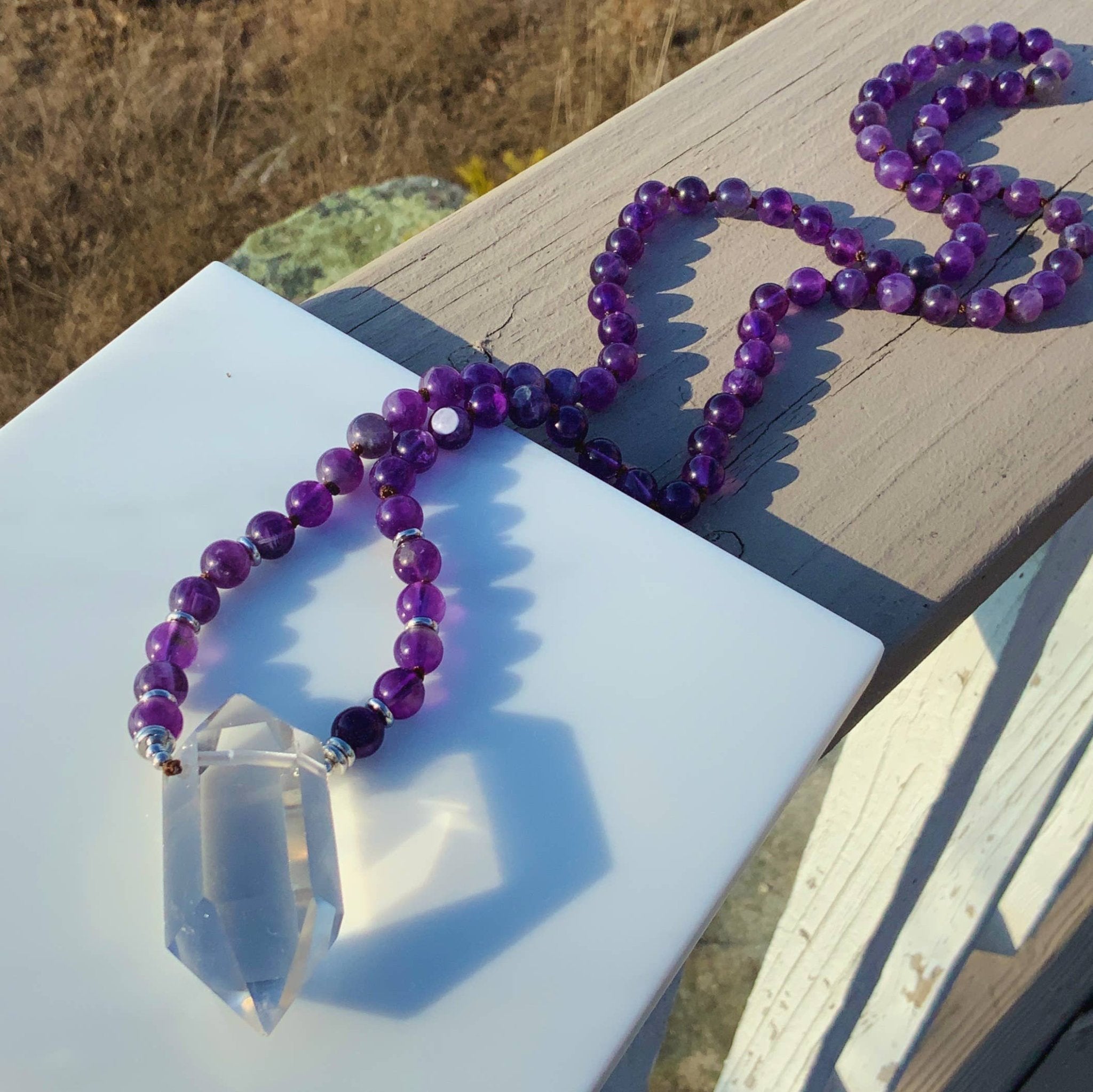 Power Crystal Necklace - Spiral Circle