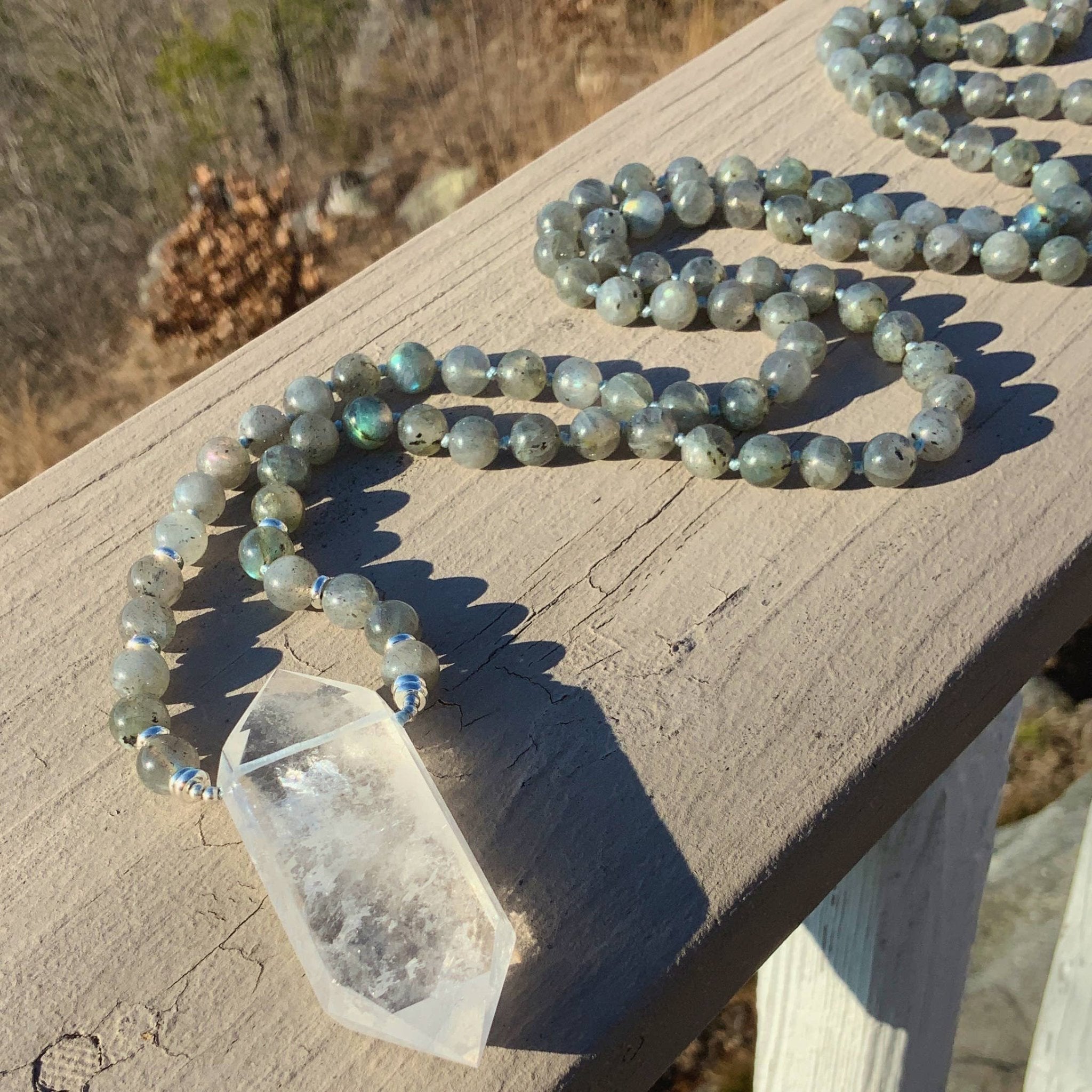 Power Crystal Necklace - Spiral Circle