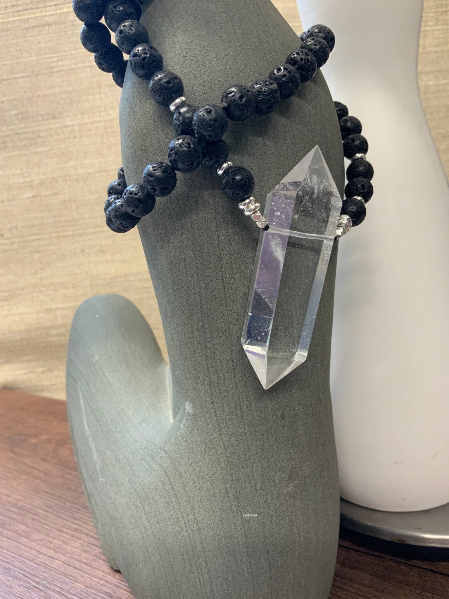 Power Crystal Necklace - Spiral Circle